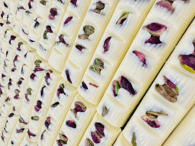 White pistachio bar