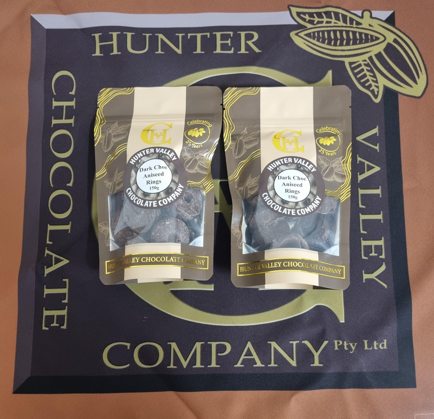 Choc coated aniseed rings