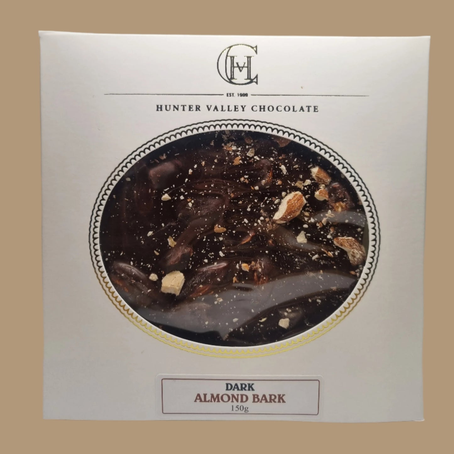 Dark almond bark