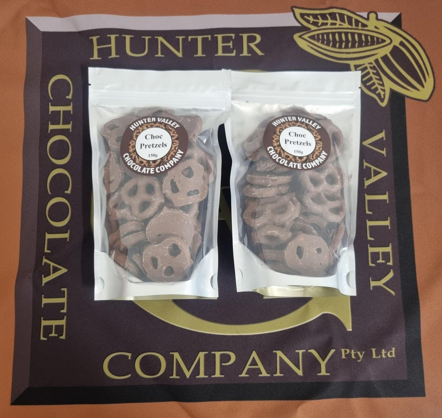 Choc coated pretzels
