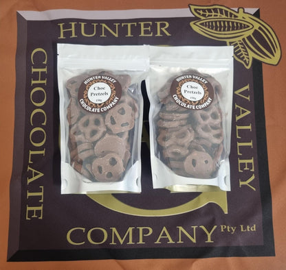 Choc coated pretzels
