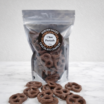Choc coated pretzels