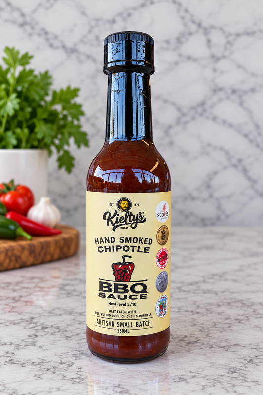 Hand smoked chipotle BBQ sauce