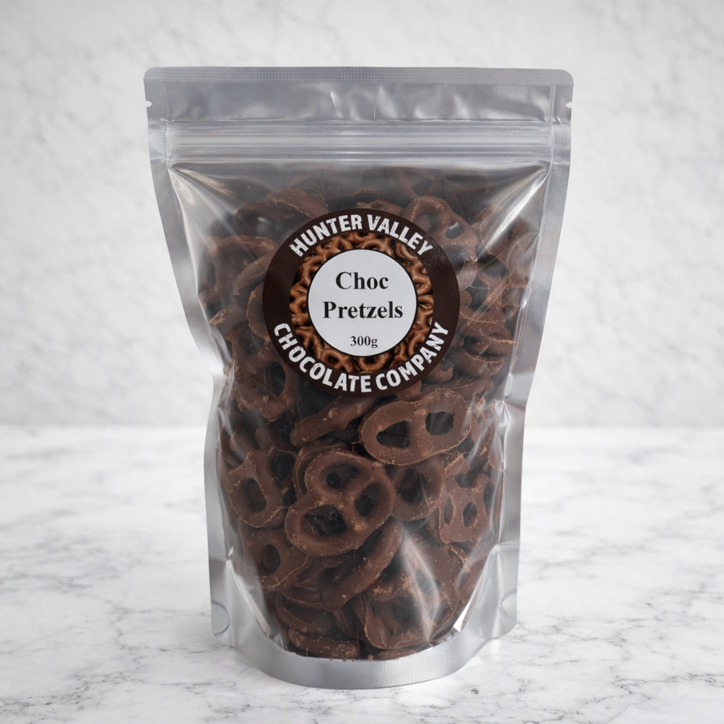 Choc coated pretzels