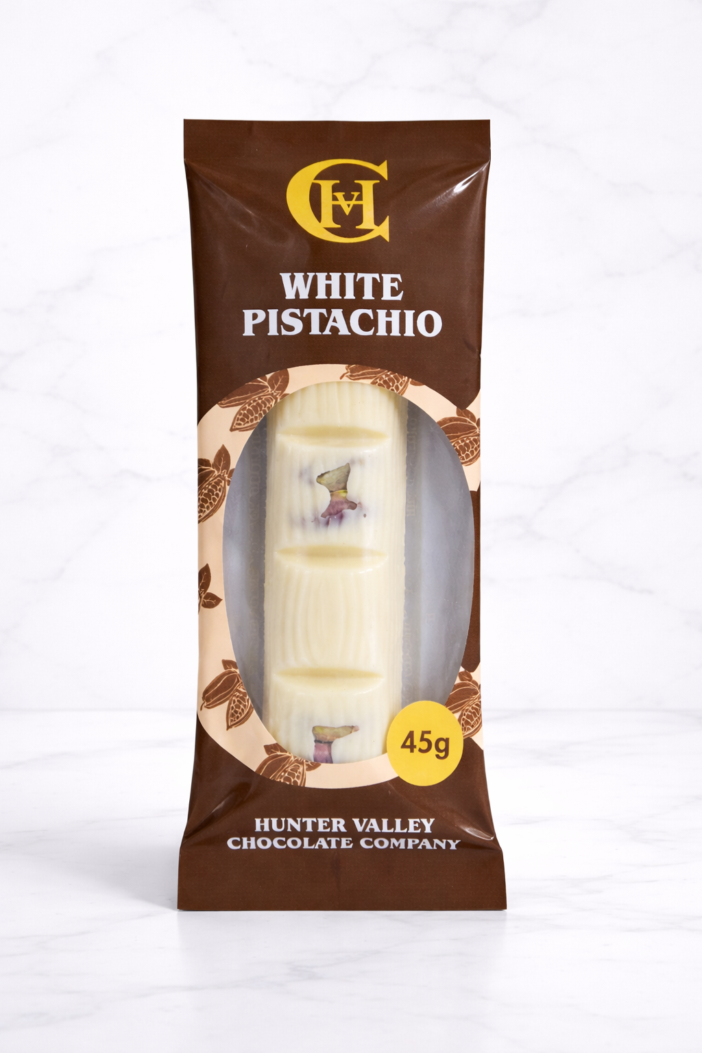 White pistachio bar